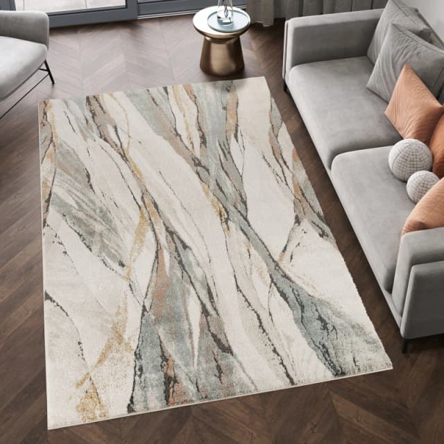 Essence Living Room Area Rug Oragnic Abstract Design Contemporary Hallway Runner Indoor Rug- Rustic 60X220