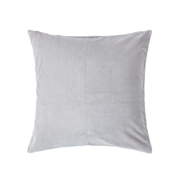 Homescapes Light Grey Velvet Cushion Cover, 60 X 60 Cm
