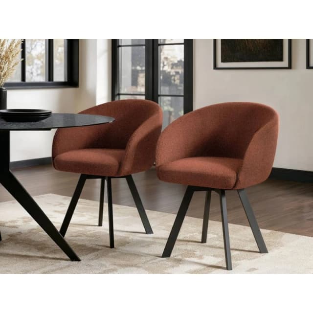 Solace+Co Vito Brown Dining Chair Set of 2 Brown Unisex