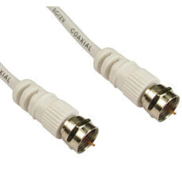 Cables Direct Cables Direct 2FW-01 coaxial cable 1m F-type White 2FW-01