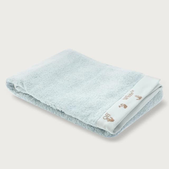 Off White Shower Towel Blue Blue unisex One Size