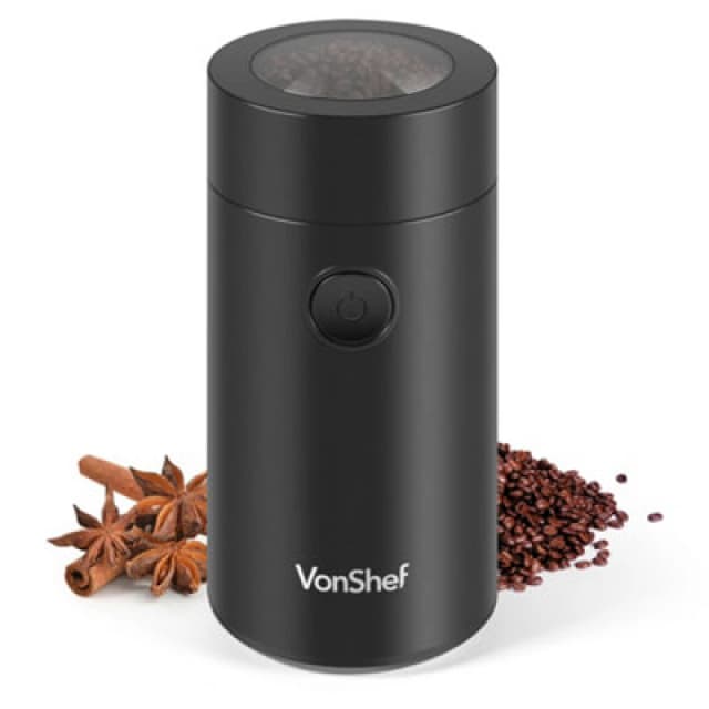 VonShef Electric Coffee & Spice Grinder Black male