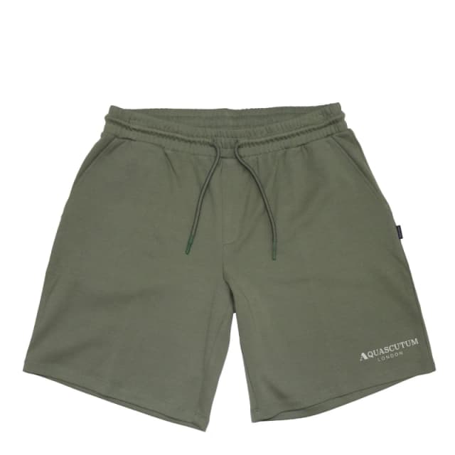 Aquascutum Mens Fleece Jogger Shorts Fleece Shorts Small Green 47098715350