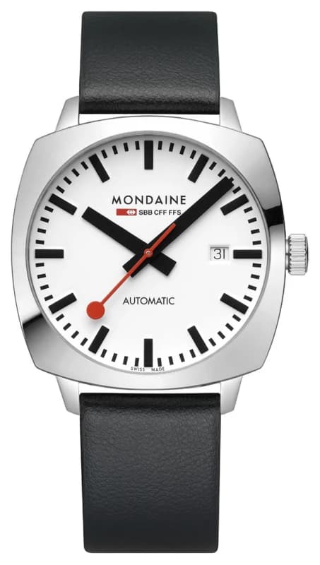 Mondaine MSL.3961B.LBV Cushion Automatic (39mm) White Dial Watch