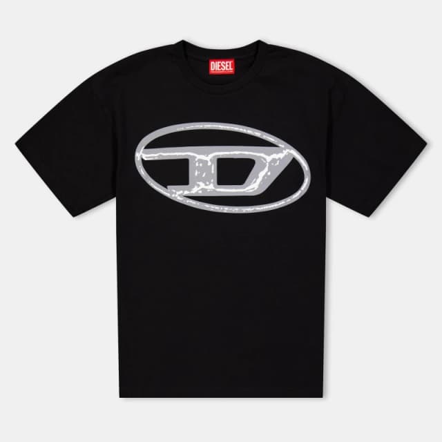 Diesel Unisex Kids Regular Fit T-Shirts Black K900 unisex 16Y