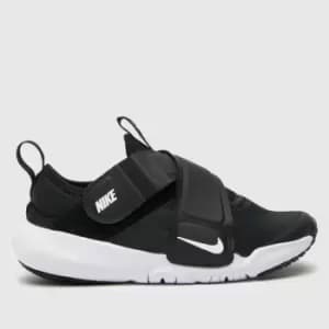Nike Black & White Flex Advance Junior Trainers