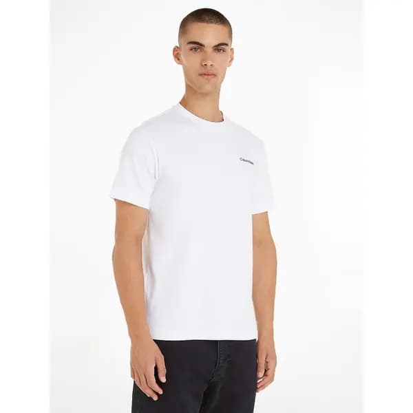 Cotton Short Sleeve T-Shirt with Small Chest Logo Print