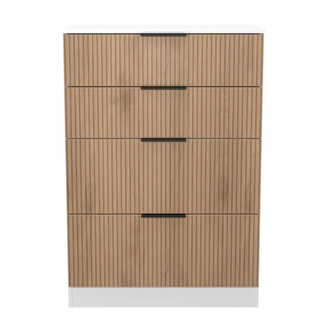 Welcome Furniture Ready Assembled Java 4 Drawer Deep Chest, White JAV050SEWM