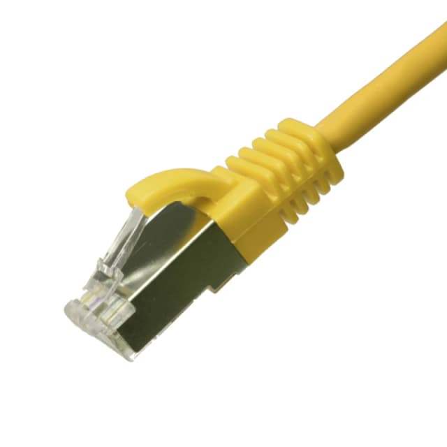 Cablenet 0.25m Cat6a RJ45 Yellow U/FTP LSOH 30AWG Slim Snagless Booted