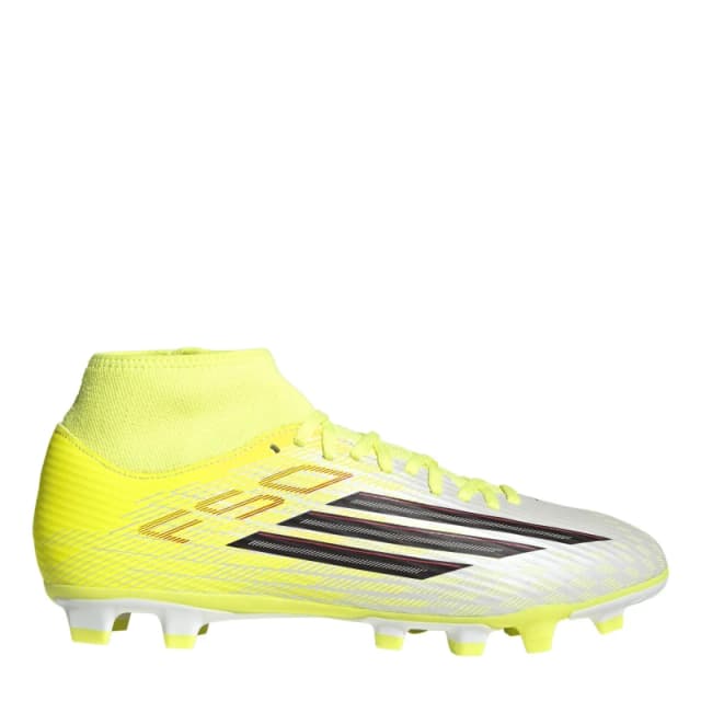 adidas Mens addias F50 Club Mid Cut Firm Ground Football Boots Solar Yellow male 6 (39.3)