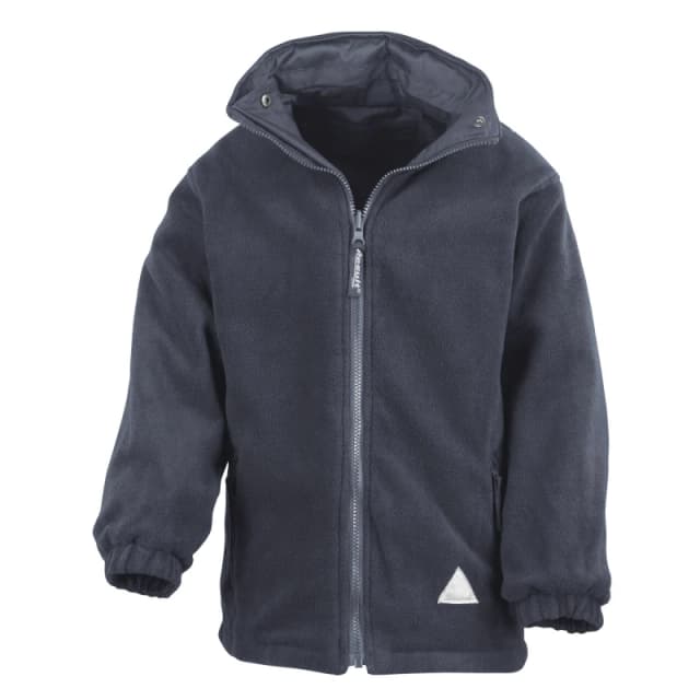Result Reversible Storm Stuff Anti Pilling Fleece Waterproof Jacket in Dark Navy Size: 2-3 Years Dark Navy Unisex 2-3 Years