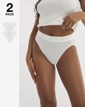 Sloggi 2Pk Double Comfort Tai Briefs Wht