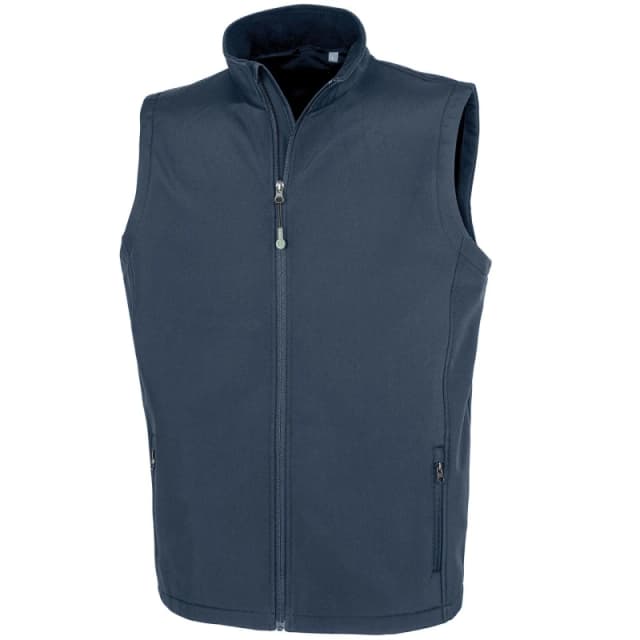 Result Result Men Softshell Printable Body Warmer in Navy Size: Small Navy S Male 5059699725775