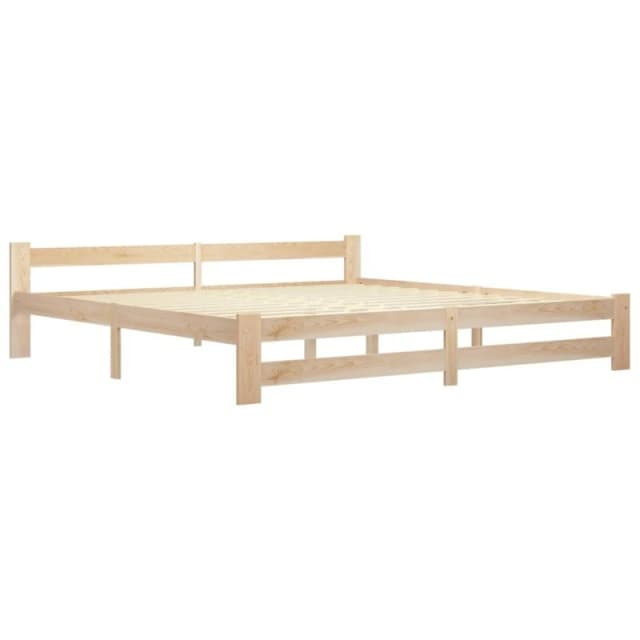 VIDAXL Bed Frame without Mattress Solid Pine Wood 200x200cm Vidaxl 8720286289808