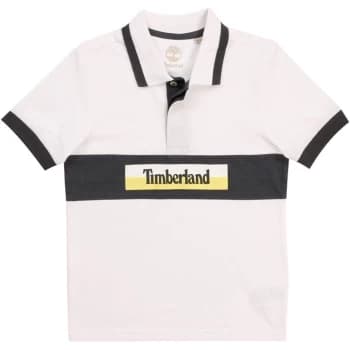 Timberland Short-sleeved cotton polo - WHITE