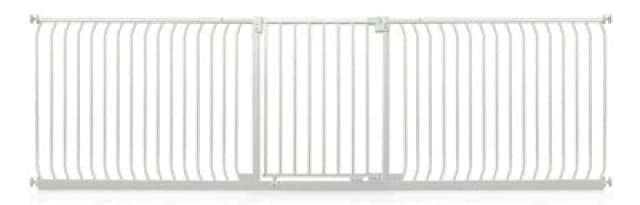 Safetots Elite Pressure Safety Gate, 271Cm - 280Cm, Matt White, Pressure Fit Stair Gate