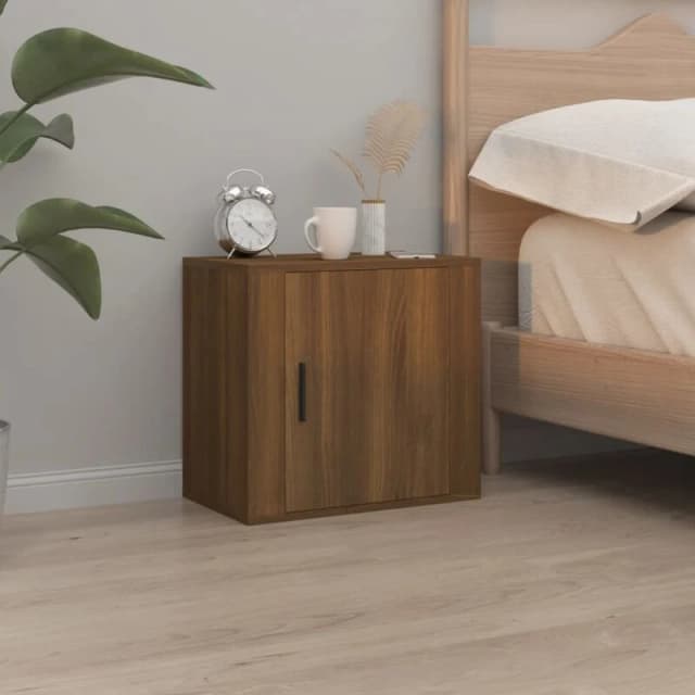Vidaxl Wall-mounted Bedside Cabinet Brown Oak 50X30X47 Cm, Brown 816878