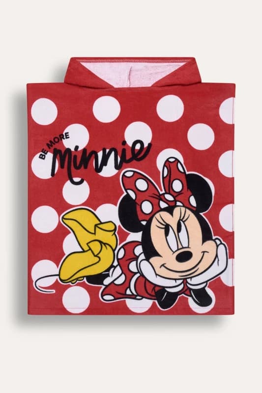 Brand Threads Minnie Mouse Poncho in Red Red Unisex One Size