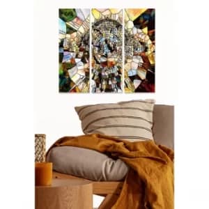 MDF771690895 Multicolor Decorative MDF Painting (3 Pieces)