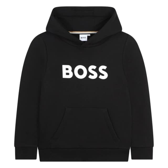 BOSS Kids Logo Pull Over Hoodie OTH Hoodies 6Y Black 53013303155