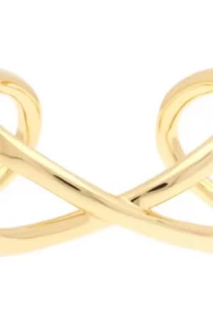 Ladies Karen Millen Gold Plated Criss-Cross Cuff Slim SM KMJ940-22-03SM