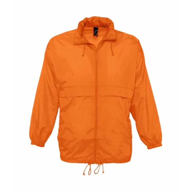 SOL'S Mens Surf Windbreaker Lightweight Jacket in Orange Size: XS Orange Male XS