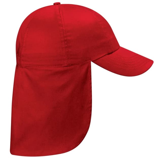 Beechfield Plain Legionnaire Cap in Red Red Unisex One Size