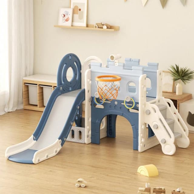 KIDKID Pirate Ship Slide Playset Blue unisex One size