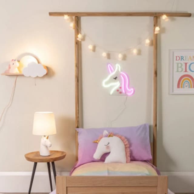 ValueLights Set of 10 Kids Battery Powered Fairy String Lights with Unicorns Multi