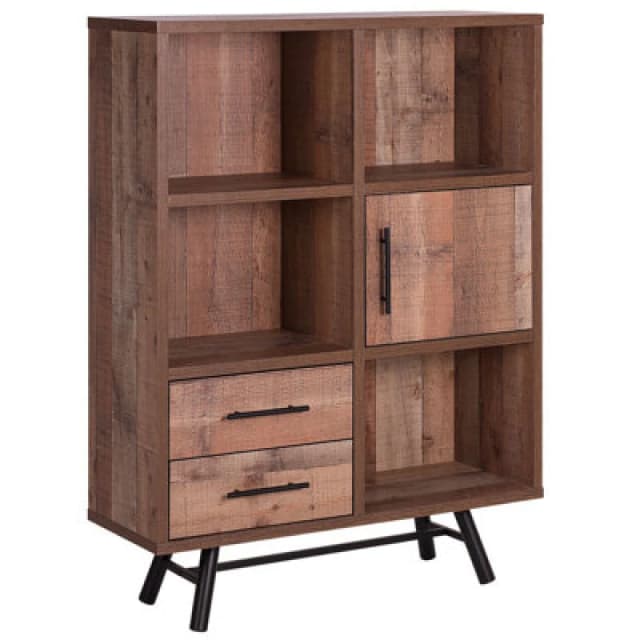 Beliani Shelving Unit Atlanta 131cm Brown