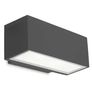 Afrodita Outdoor LED Up & Down Wall Light Urban Grey 22cm 1217lm 4000K IP65