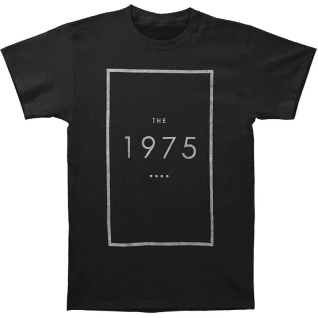 The 1975 Mens Logo Cotton T-Shirt in Black Size: Small Black Male S