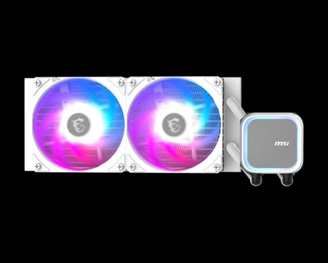 MSI MAG CORELIQUID A13 240mm RGB AIO Liquid CPU Cooler - White MAG CORELIQUID A13 240 WHITE