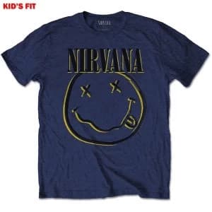 Nirvana - Inverse Smiley Kids 11 - 12 Years T-Shirt - Blue
