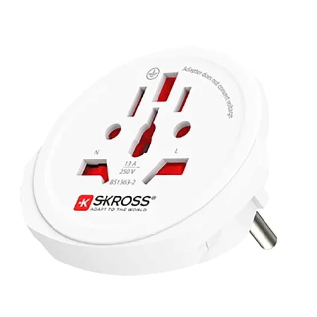 Skross Travel adapter World to Europe for 2- and 3-pole devices from more than 220 destinations NED-628509 World to EU Travel Adapter