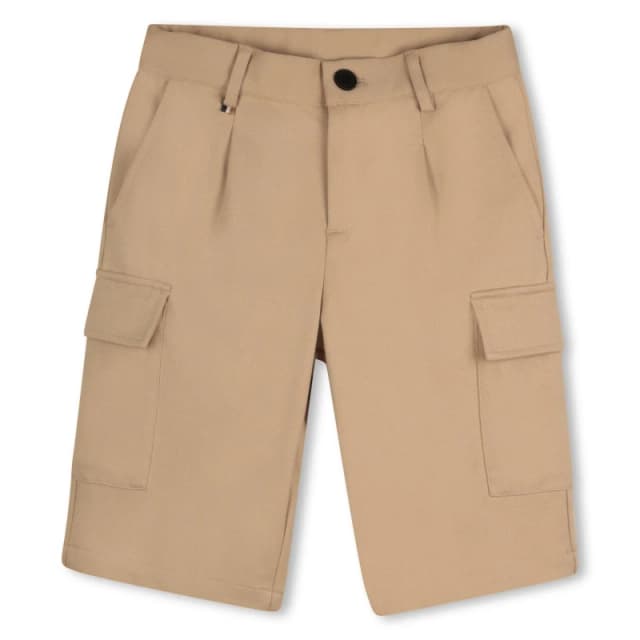 Boss Kids Lightweight Relaxed Fit Cargo Shorts Sand 249 male 4 Yrs