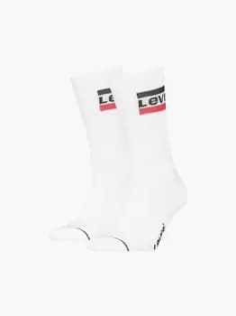 Levis Regular Cut Socks 2 Pack - White