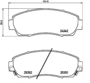 BREMBO Brake pad set PRIME LINE P 28 068 Brake pads,Brake pad set, disc brake HONDA,CR-V III (RE),CR-V IV (RM_),CR-V V (RW_, RT_)