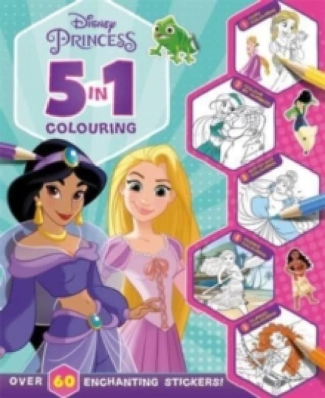 Disney Princess: 5 in 1 Colouring Paperback / softback