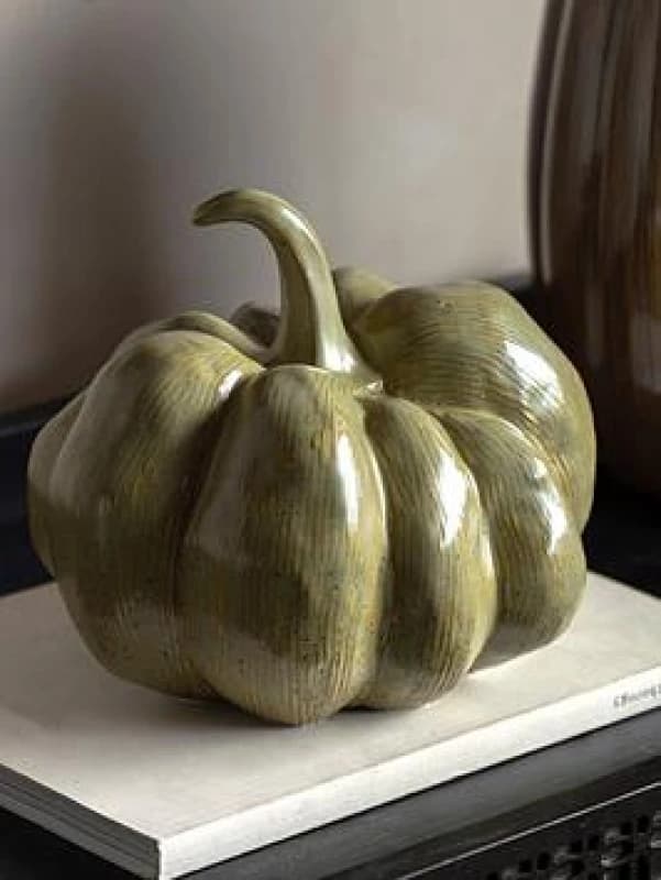 Crossland Grove Ceramic Pumpkin Sage 210x180x170mm, Green 5.06E+12