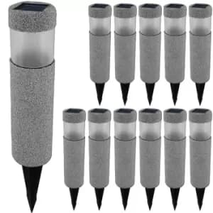 Solar Pathway Light 12Pcs Stone Design