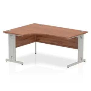 Impulse Cable Managed 1600 Left Hand Crescent Desk Walnut