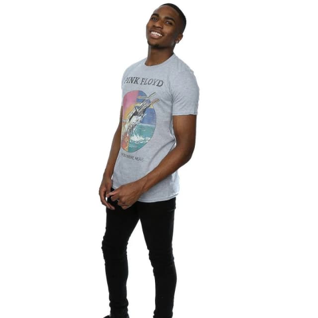 Pink Floyd Pink Floyd Men Wish You Were Here Heather T-Shirt in Grey Size: Small Grey S Male 5063377456073