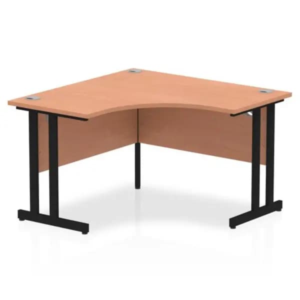 Impulse Impulse 1200mm Corner Desk Beech Top Black Cantilever Leg ICCDC12BBCH