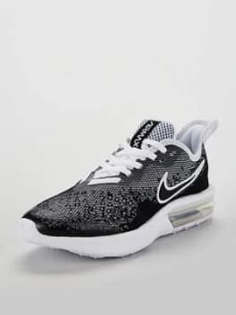 Nike Air Max Sequent 4 Junior Trainer BlackBlack White Size 5