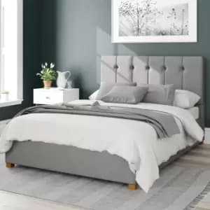 Aspire Hepburn Ottoman Storage Bed Eire Linen Grey Double