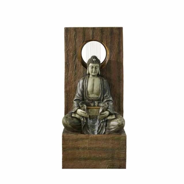Altico Garden Products Ltd Halo Buddha Water Feature - L56 x W69 x H152cm in Brown Brown Unisex