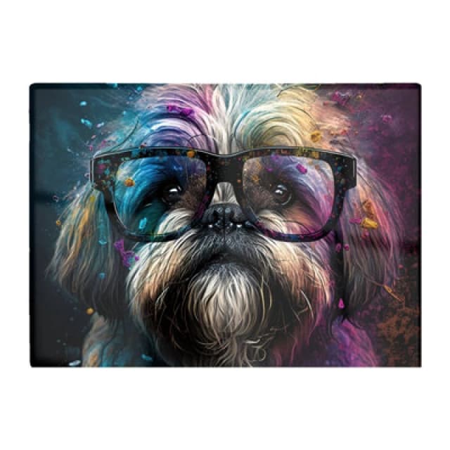 Warren Reed Designer Lharsa Apso Dog Face Splashart Chopping Board
