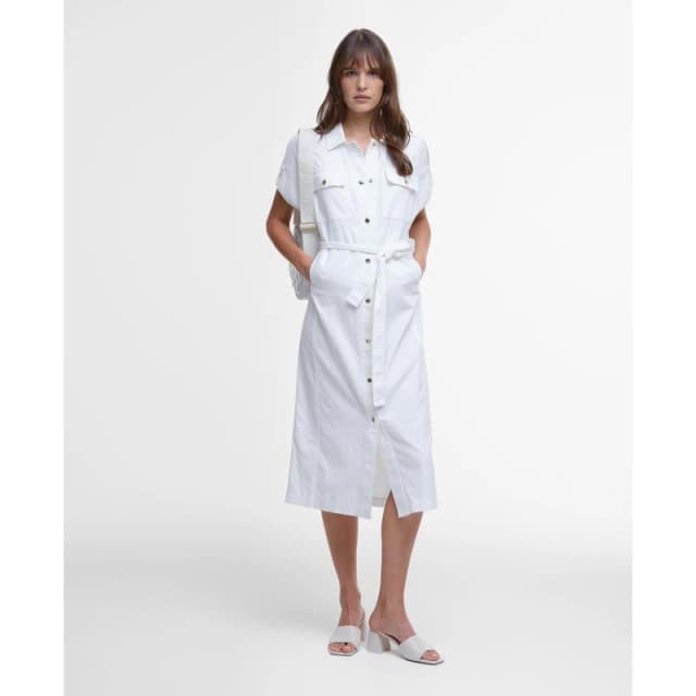 Barbour International Harlow Midi Dress White female 10 (S)