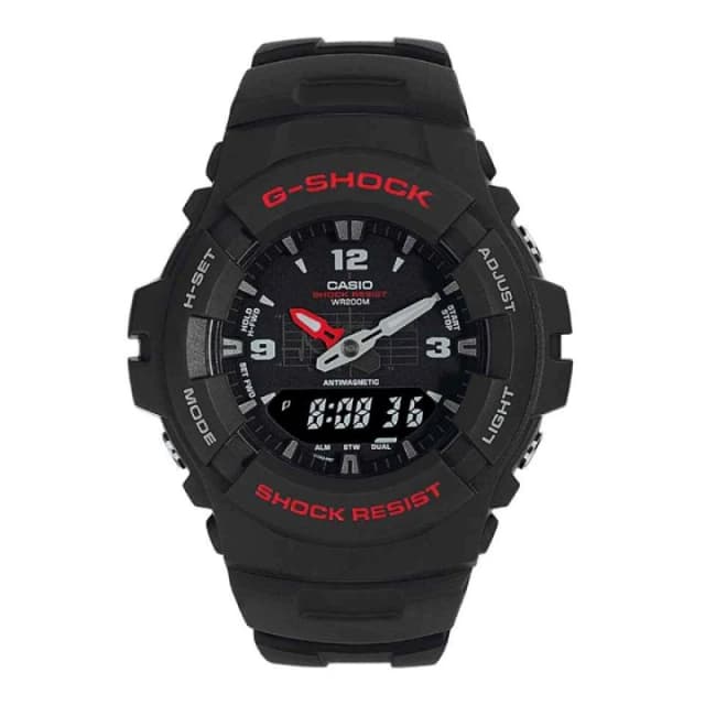 Casio G-SHOCK G-100-1BVMUR Black Resin Strap Watch - W1415